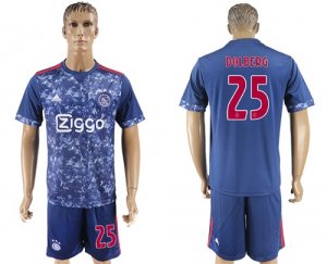 2017-18 AFC Ajax 25 DOLBERG Away Soccer Jersey