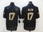 Nike Bills #17 Josh Allen Black Camo 2020 Salute To Service Limited Jersey