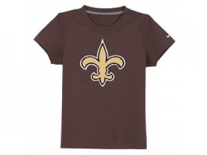 nike orleans saints authentic logo youth T-Shirt brown