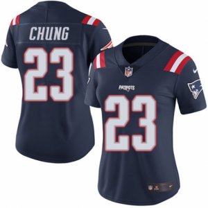 Women\'s Nike New England Patriots #23 Patrick Chung Limited Navy Blue Rush NFL Jersey