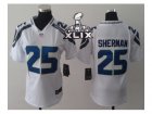 2015 Super Bowl XLIX nike women nfl jerseys seattle seahawks #25 sherman white