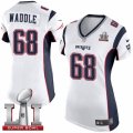 Womens Nike New England Patriots #68 LaAdrian Waddle Elite White Super Bowl LI 51 NFL Jersey
