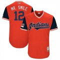 Indians #12 Francisco Lindor Mr. Smile Red 2018 Players Weekend Authentic Team Jersey