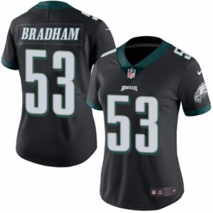 Women\'s Nike Philadelphia Eagles #53 Nigel Bradham Limited Black Rush NFL Jersey