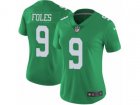 Women Nike Philadelphia Eagles #9 Nick Foles Limited Green Rush NFL Jersey