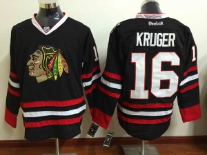 Chicago Blackhawks #16 kruger Black Stitched NHL Jersey