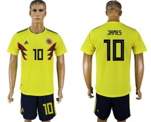 Colombia 10 JAMES Home 2018 FIFA World Cup Soccer Jersey