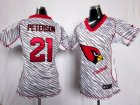 Nike Women Arizona Cardinals #21 Patrick Peterson jerseys[fem fan zebra]