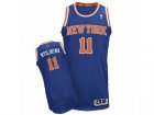 Men Adidas New York Knicks #11 Frank Ntilikina Authentic Royal Blue Road NBA Jersey