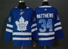 Maple Leafs #34 Auston Matthews Blue Drift Fashion Adidas Jersey