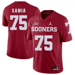 Oklahoma Sooners #75 Dru Samia Red College Football Jersey