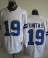nfl Indianapolis Colts #19 Johnny Unitas Throwback white