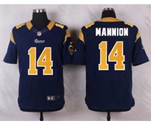 Nike NFL st. louis rams #14 mannion blue jerseys[Elite]