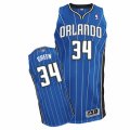 Mens Adidas Orlando Magic #34 Jeff Green Authentic Royal Blue Road NBA Jersey