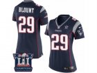 Womens Nike New England Patriots #29 LeGarrette Blount Navy Blue Team Color Super Bowl LI Champions NFL Jersey