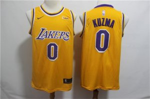 Lakers #0 Kyle Kuzma Gold 2018-19 Nike Swingman Jersey