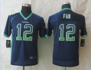 Youth 2014 New Nike Seattle Seahawks #12 Fan Blue Jerseys(Drift Fashion)