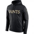 New Orleans Saints Nike Circuit Wordmark Essential Performance Pullover Hoodie Black