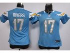 Nike Women San Diego Chargers #17 Philip Rivers Lt.Blue Jerseys