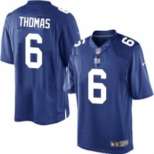 Mens Nike New York Giants #6 Logan Thomas Limited Royal Blue Team Color NFL Jersey