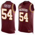 Mens Nike Washington Redskins #54 Mason Foster Limited Red Player Name & Number Tank Top NFL Jersey