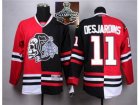 NHL Chicago Blackhawks #11 Desjardins Red Black Split White Shull 2015 Stanley Cup Champions jerseys