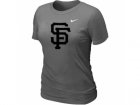 Women MLB San Francisco Giants Heathered D.Grey Nike Blended T-Shirt