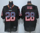 Nike San Francisco 49ers #28 Hyde Black Jerseys(USA Flag Fashion Elite)