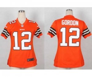 Nike women jerseys cleveland browns #12 gordon orange[gordon]