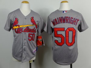 Youth mlb st.louis cardinals #50 Adam Wainwright Grey