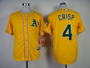 mlb jerseys oakland athletics #4 CRISP yellow