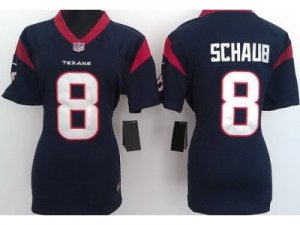 Nike Women nfl Houston Texans #8 Matt Schaub Blue jerseys