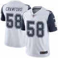 Youth Nike Dallas Cowboys #58 Jack Crawford Limited White Rush NFL Jersey