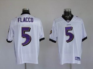 nfl baltimore ravens #5 flacco white