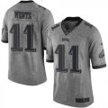 Nike Philadelphia Eagles #11 Carson Wentz Gray Men Stitched NFL Limited Gridiron Gray Jersey