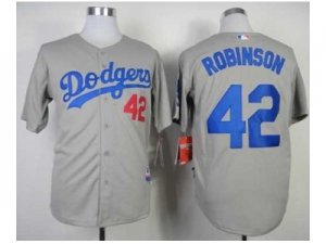 mlb jerseys los angeles dodgers #42 robinson grey[2014 new]