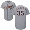 Men's Majestic Detroit Tigers #35 Justin Verlander Grey Flexbase Authentic Collection MLB Jersey