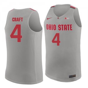 Ohio State Buckeyes 4 Aaron Craft Gray College Basketball Jersey