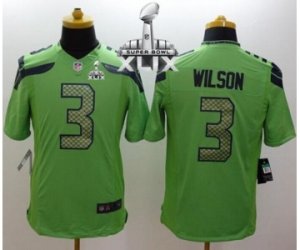 2015 Super Bowl XLIX nike youth nfl jerseys seattle seahawks #3 wilson green[nike limited]