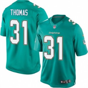 Mens Nike Miami Dolphins #31 Michael Thomas Limited Aqua Green Team Color NFL Jersey