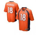 2014 Super Bowl XLVIII Denver Broncos #18 Peyton Manning Orange game Jersey