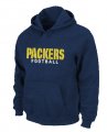 Green Bay Packers font Pullover Hoodie D.Blue