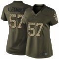 Women's Nike Buffalo Bills #57 Lorenzo Alexander Limited Green Salute to Service NFL Jersey