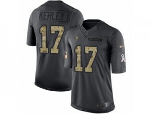 Mens Nike San Francisco 49ers #17 Jeremy Kerley Limited Black 2016 Salute to Service NFL Jersey