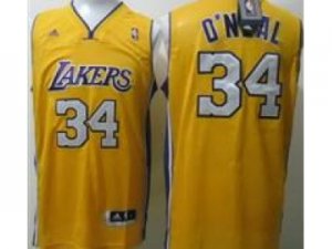 nba Los Angeles Lakers #34 Shaquille O\'Neal yellow(Swingman)