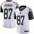 Mens Nike Cincinnati Bengals #87 C.J. Uzomah Limited White Rush NFL Jersey