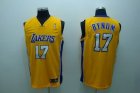 nba los angeles lakers #17 bynum regular yellow