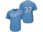 Youth Majestic Kansas City Royals #37 Brandon Moss Replica Light Blue Alternate 1 Cool Base MLB Jersey