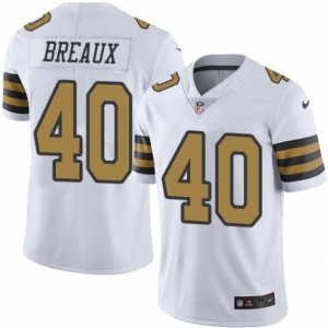 Mens Nike New Orleans Saints #40 Delvin Breaux Limited White Rush NFL Jersey