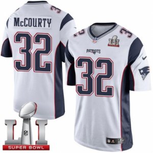 Mens Nike New England Patriots #32 Devin McCourty Limited White Super Bowl LI 51 NFL Jersey